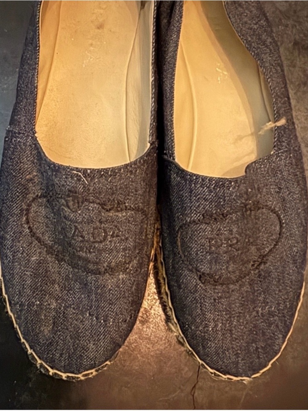 Prada Dark Denim Espadrilles